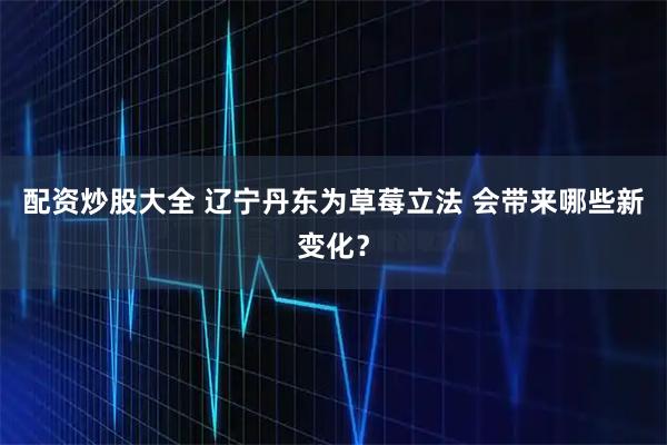 配资炒股大全 辽宁丹东为草莓立法 会带来哪些新变化？